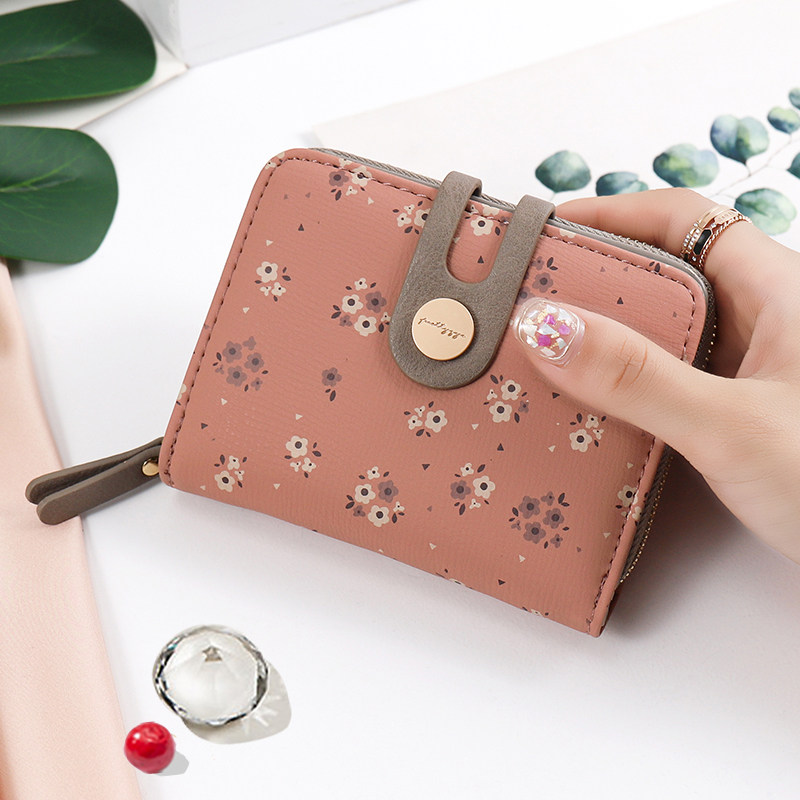 日韩版新款印花拉链女短款百搭钱包 宝瑞芙钱包