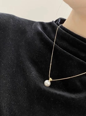 2023年Widelia老大同款韩版百搭时尚简约珠珠项链