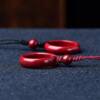 Natural cinnabar mobile phone chain lanyard purple gold