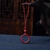 Natural cinnabar mobile phone chain lanyard purple gold