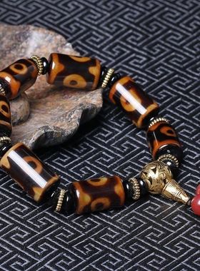 西藏藏传天珠玛瑙手串民