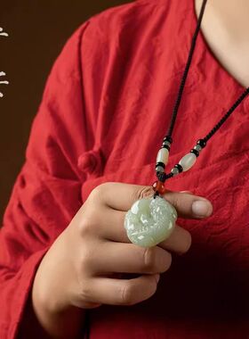 玉石吊坠有求必应高档松