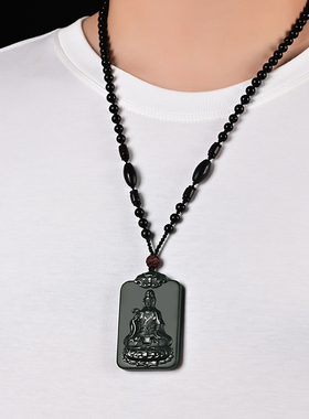 天然新疆和田玉青观音塔吊