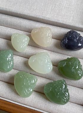 和田玉财神吊坠爷男女八方