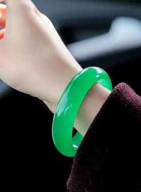 专链天然A货帝王绿手镯女