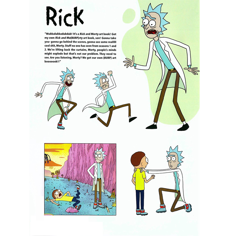 瑞克和莫蒂设定集英文原版 The Art of Rick and Morty瑞克和莫蒂高分神作脑洞大开科幻动画封面夜光底纹脑洞大开的搞笑画册-图2