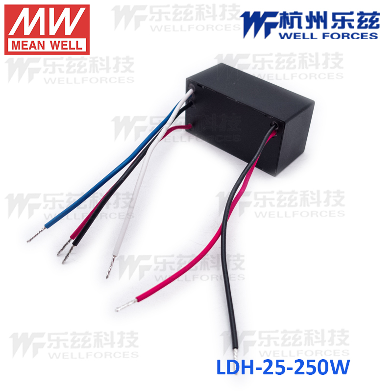 明纬LDH-25-250W输入9.5~32V输出 350mA LED引线型电源 DC-DC模块 - 图3