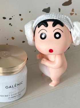 【浴室好物】洗澡蜡笔小新摆件卫生间洗手台装饰公仔卡通高级感