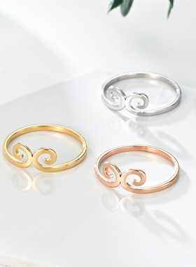 新款潮酷指环孙悟空戒指劲舞团紧箍咒情侣戒指小众设计白搭嘻哈