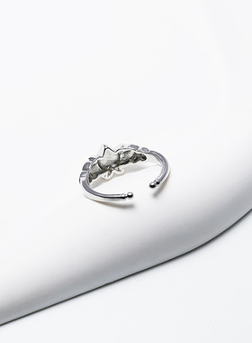 动漫葬送的芙莉莲戒指镜莲华莲花开口戒二次元花朵小众设计感高级