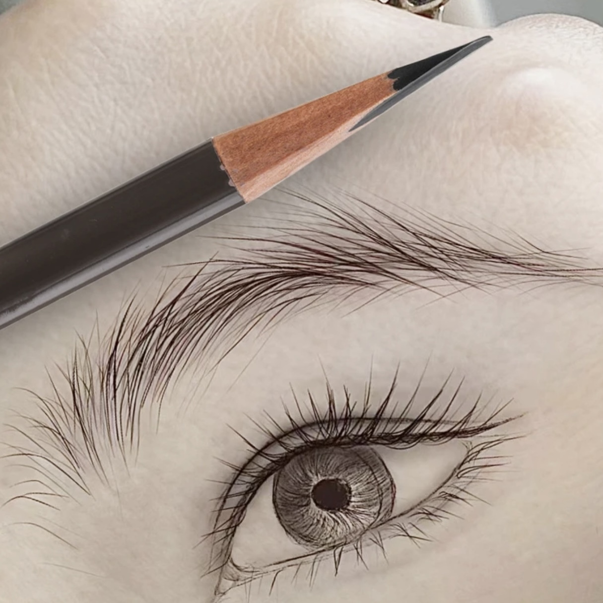 THG纹绣化妆师野生线条眉笔砍刀根根分明防水持久不脱色硬芯自然 - 图2