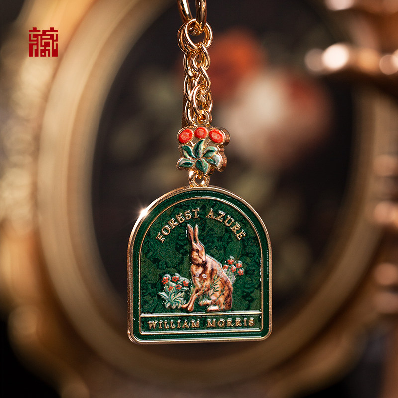 广东省博物馆威廉·莫里斯特展系列冰箱贴钥匙扣金属胸针创意纪念