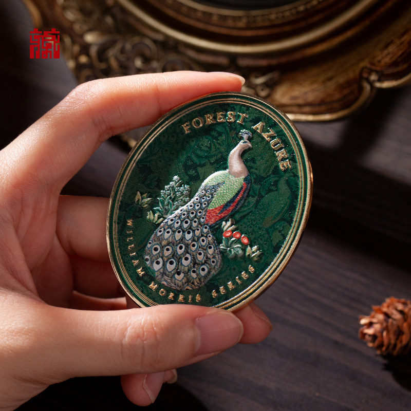 广东省博物馆威廉·莫里斯特展系列冰箱贴钥匙扣金属胸针创意纪念