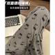 Gentle soft glutinous velvet warm pajama pants for women in autumn and winter Cute KT cat loose casual home pants for walk
