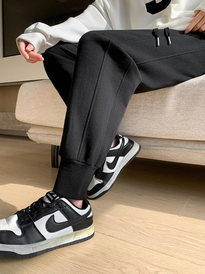 Sports pants for men and women, autumn and winter, velvet thickened sweatpants, loose leg warmer casual pants