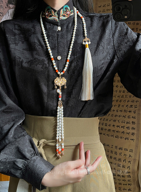 背云流苏长璎珞项链古风轻奢小众