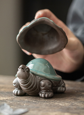 多工能小乌龟茶漏摆件
