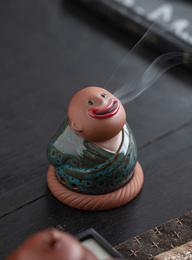 可爱小和尚香薰炉摆件禅意香道