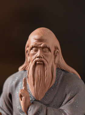历史人物老子摆件雕刻细腻