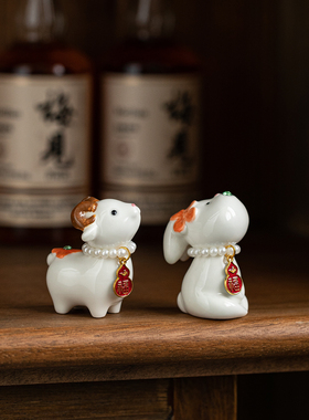 陶瓷小羊线香炉可爱香插香座