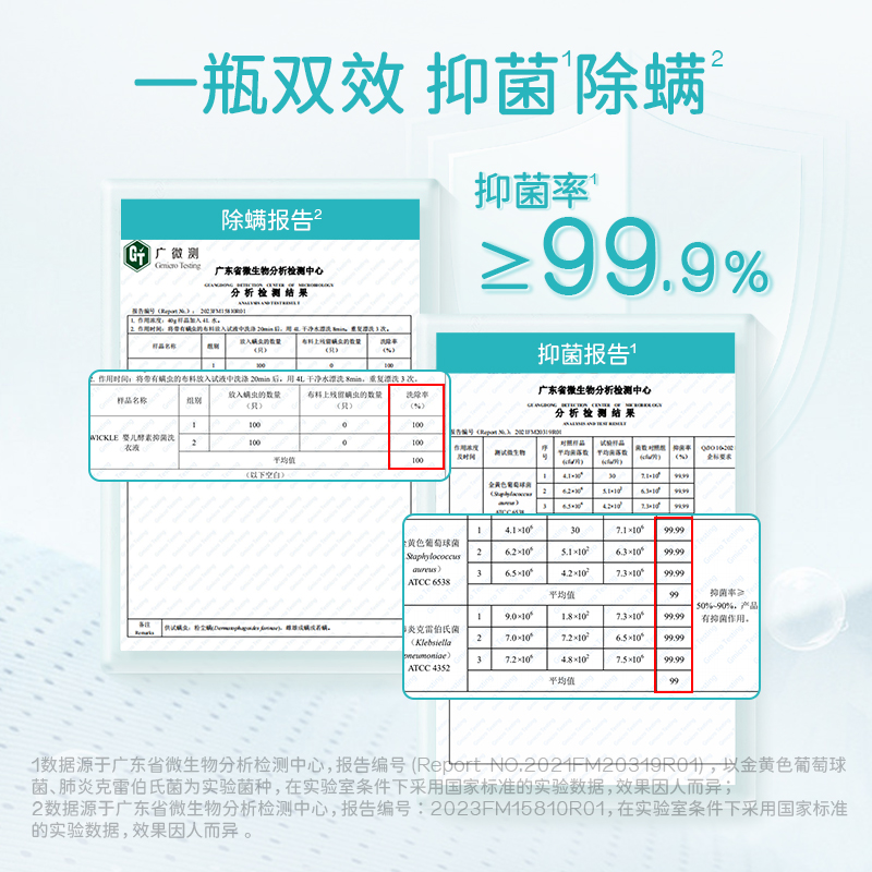 wickle宝宝洗衣液专用抑菌型清洗液补充装500ml-图1