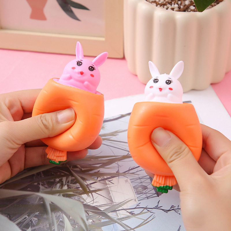 抖音同款挤压胡萝卜兔子挤挤杯口袋小动物捏捏乐解压玩具,淘宝优惠券,粉丝福利购,淘宝优惠卷