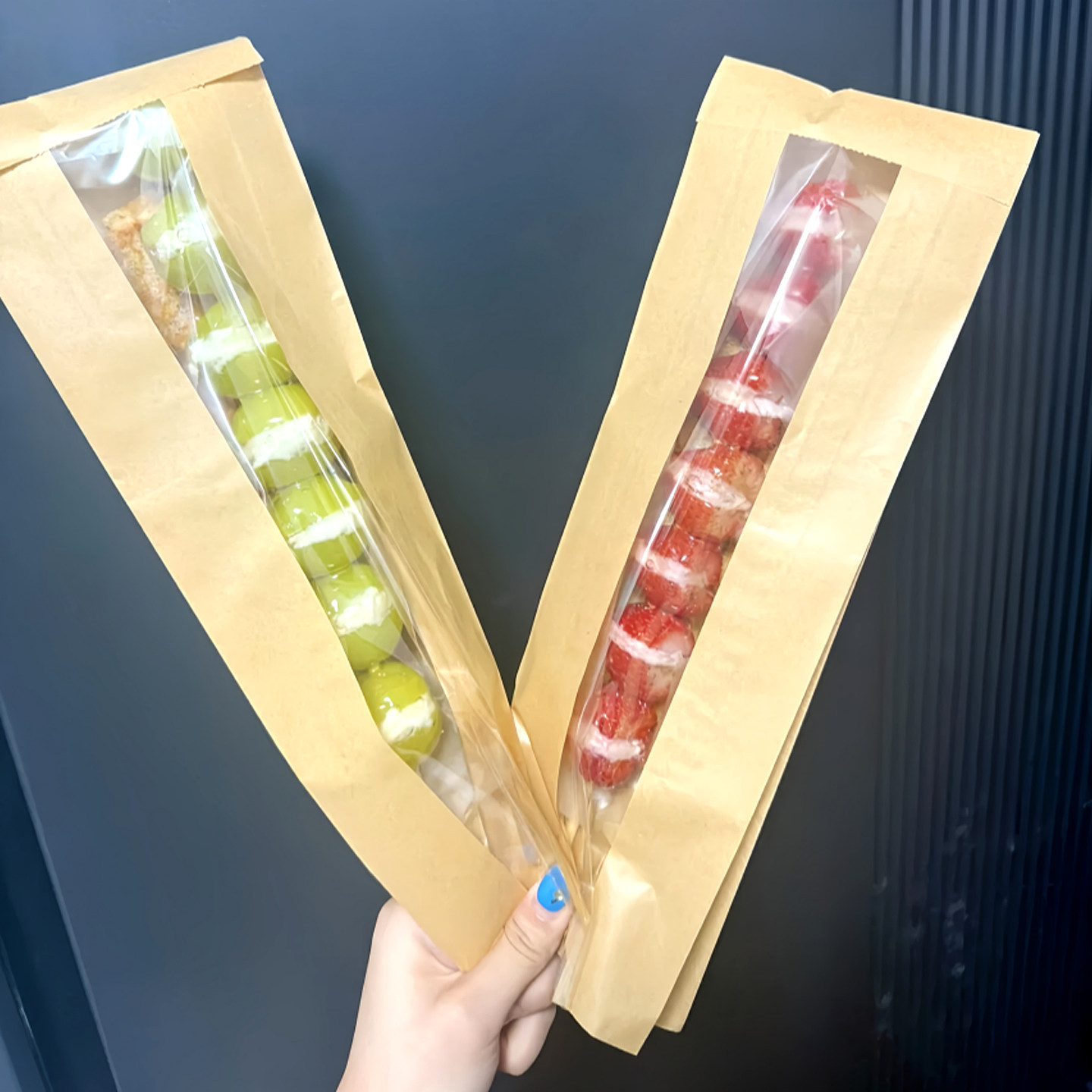 水果奶皮子糖葫芦独立包装袋黄色牛皮纸淋膜脆皮烤肠一次性打包袋,淘宝优惠券,粉丝福利购,淘宝优惠卷