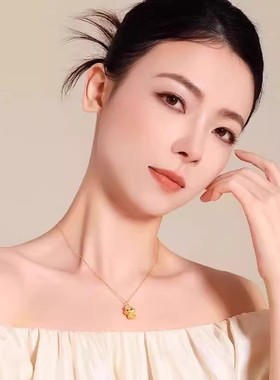 【水贝黄金】生肖蛇本命年项链女金包银转运珠送女友老婆生日礼物