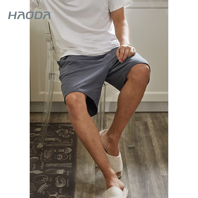 【清仓】昊达睡衣男短裤睡裤弹性裸感透气针织棉简约春夏季可外穿,淘宝优惠券,粉丝福利购,淘宝优惠卷