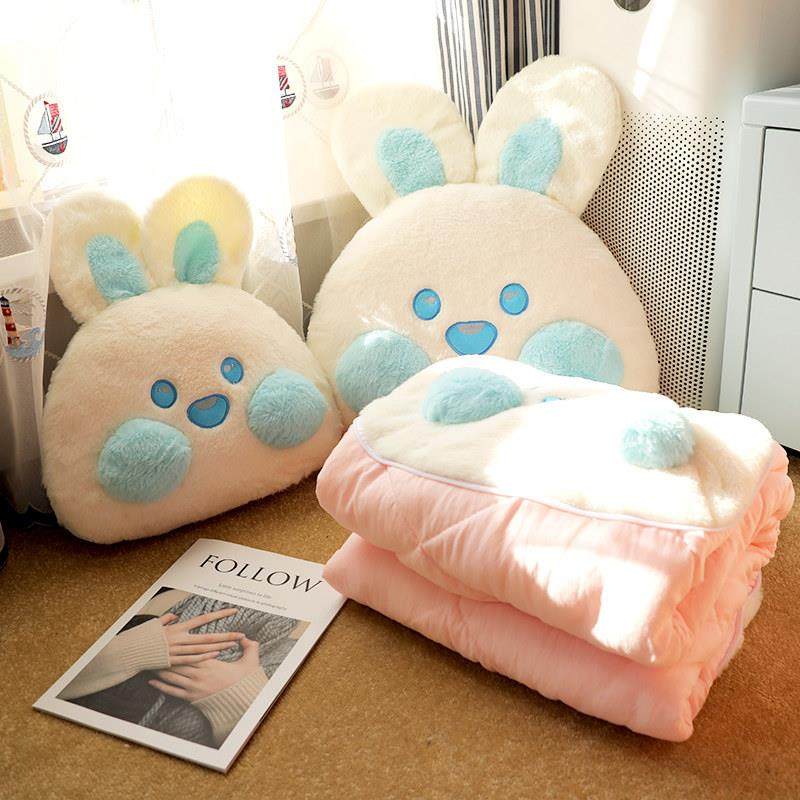 兔子抱枕被子两用午休加厚汽车车用枕头办公室午睡毯子二合一靠枕,淘宝优惠券,粉丝福利购,淘宝优惠卷