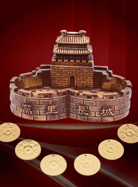 李居明2025蛇年九宫吉祥物西南永不倒万长城摆件八白正财位摆设