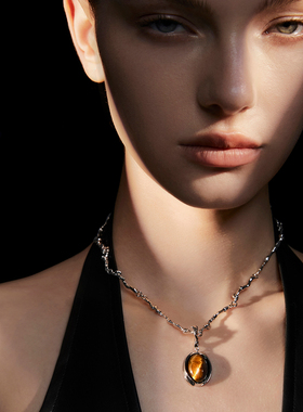 【刘宇同款】MonsterHarmony虎眼石吊坠拼接项链轻奢高级感锁骨链