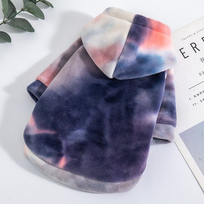 猫咪衣服秋冬季扎染连帽卫衣加厚保暖渐变套头衫金渐层狗狗防掉毛,淘宝优惠券,粉丝福利购,淘宝优惠卷