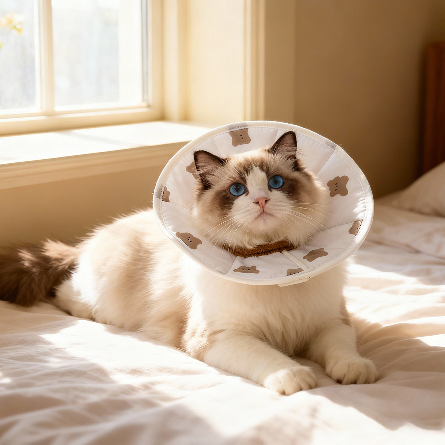 猫咪伊丽莎白圈卡通绝育防舔专用猫头套可调节小型犬狗狗防水脖圈,淘宝优惠券,粉丝福利购,淘宝优惠卷