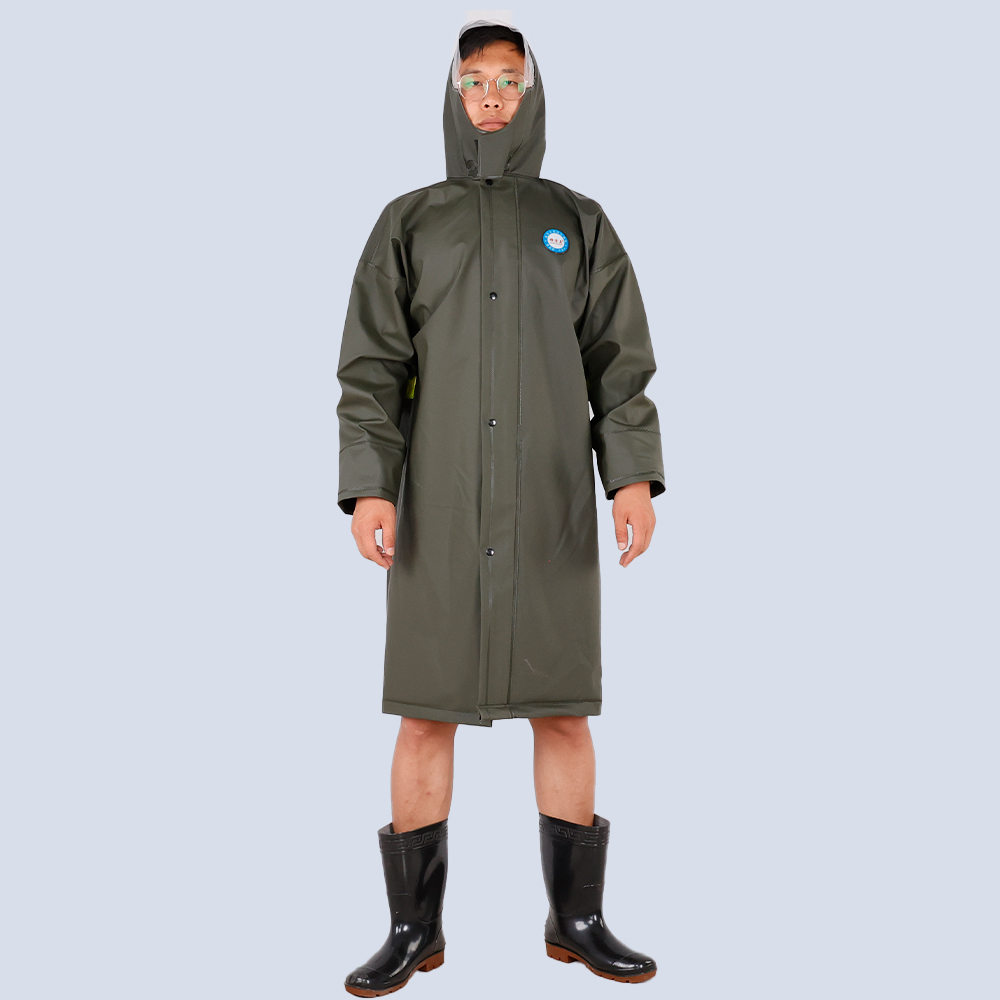 防水雨衣男女外套中长款纯色徒步防暴雨户外骑行外卖工作干过雨披 - 图2