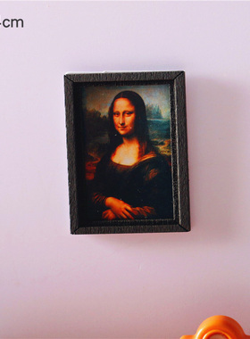 仿真挂画娃娃屋场景配件简约名油画壁画diy小屋迷你模型小摆件