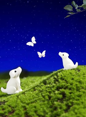 迷你小狗亲子款树脂小动物摆件