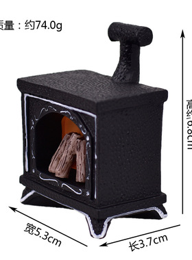 迷你仿真取暧壁炉圣诞节氛围灯创意LED壁炉亮灯饰微缩场景小摆件