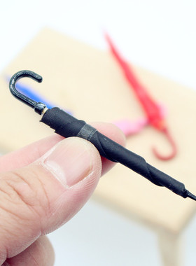 【打不开的】仿真迷你彩色小雨伞太阳伞复古娃娃屋微缩场景摆件