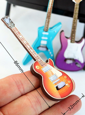 迷你黑白立式钢琴电吉他乐器摆件