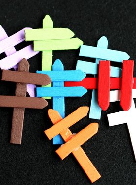 苔藓微景观彩色迷你指路牌路标