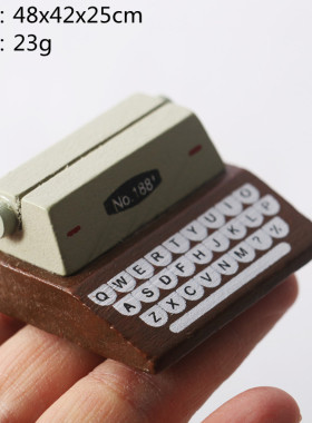 微缩食玩迷你收银台打字机小摆件仿真打印机留言夹日系照片底