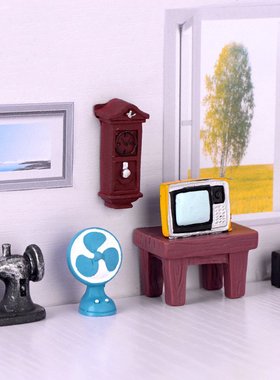 迷你仿真复古小摆件树脂收音机