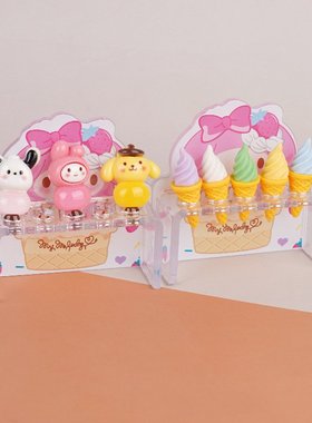 微景观创意冰淇淋甜筒展示架娃娃屋场景雪糕装饰桌面小摆件diy