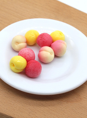 微缩食玩仿真水果葡萄桃子捏捏乐TPR软胶迷你水蜜桃玉米小摆件