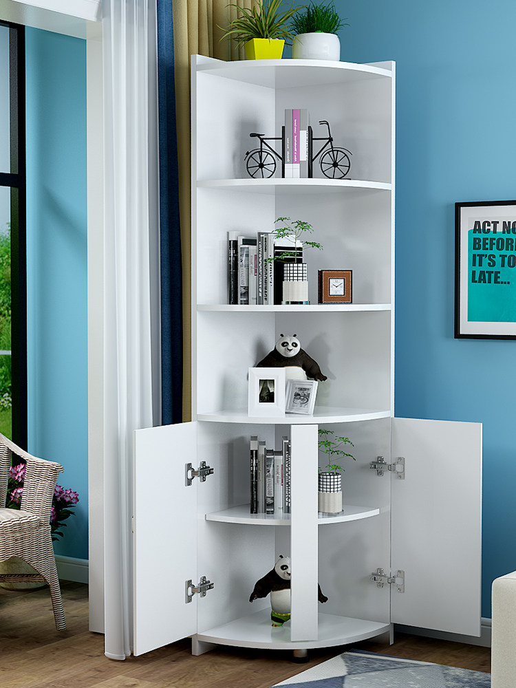 欧式角柜转角柜边柜墙角展示柜拐角置物架弧形三角柜多功能边角柜