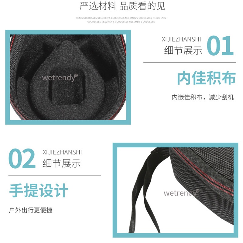 适用韶音AS600AS650AS660AS800骨传导耳机收纳包手提盒保护套. - 图1