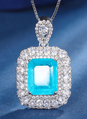 珠宝新款S925银镀18K金彩宝简约风轻奢套装女款主石12*10-8*8饰品