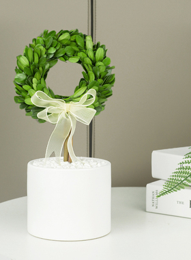 北欧创意花环摆件家居客厅装饰品