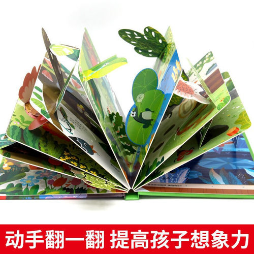儿童3d立体翻翻书藏起来的小秘密1-3岁幼儿园小班中班大班情景体验绘本 神秘的农场海洋森林动物园自主阅读故事书益智书 - 图3